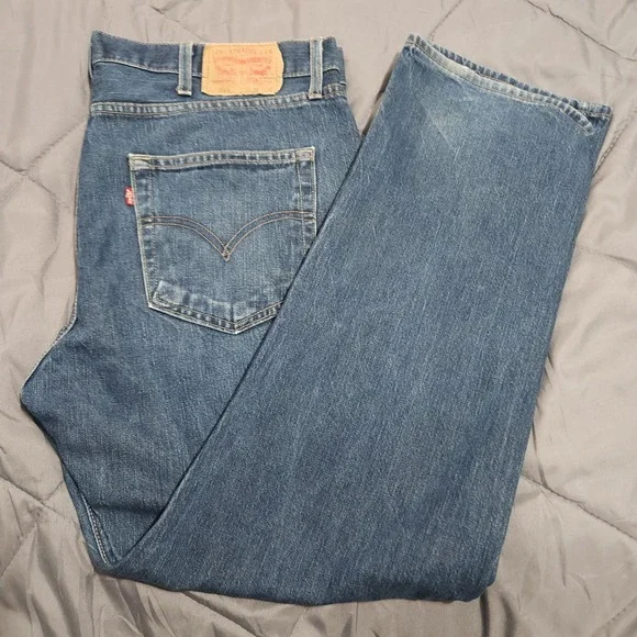 Levi's‎ 501 Jeans Men's 38x30 High Rise Button Fly Blue Denim 100% Cotton