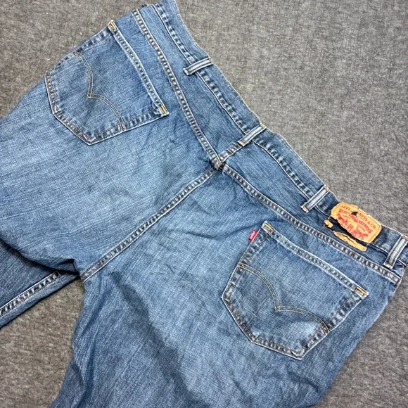 Levi Strauss 550 Relaxed Fit Jeans Mens 50x30‎ Blue Denim Big & Tall Distressed