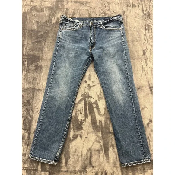 Levi's 505‎ Regular Fit Jeans Mens 38x32 Blue Medium Wash Straight Leg Denim