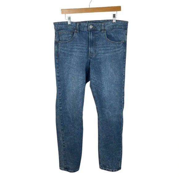 MJ346 Men’s JACHS New York Acid Wash Stretch Slim Fit Denim Jeans 34x34