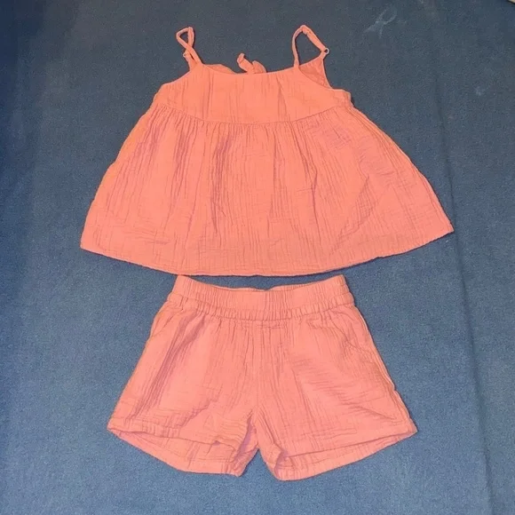 Cat & Jack purple gauze material set size medium 8