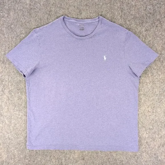 Polo Ralph Lauren Shirt Mens XL Purple Classic Fit Crewneck Pony Tee Cotton