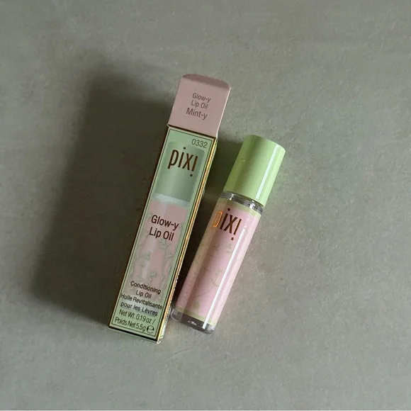 Pixi Glow-y Lip Oil Minty – Nourishing Clear Hydrating Lip Gloss Balm