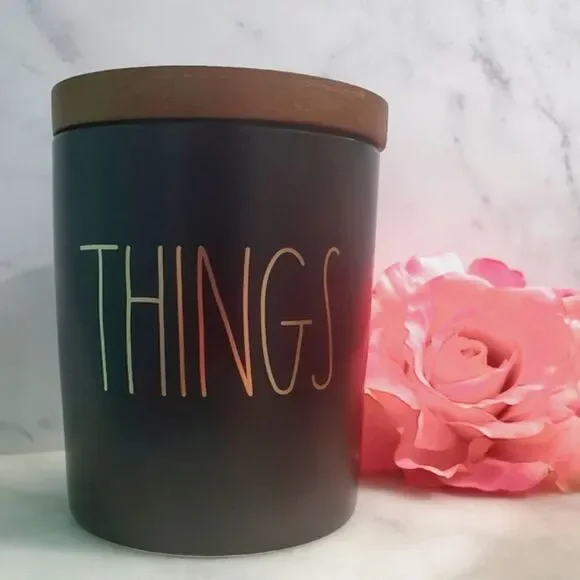 Rae Dunn Black & Gold Things Cannister