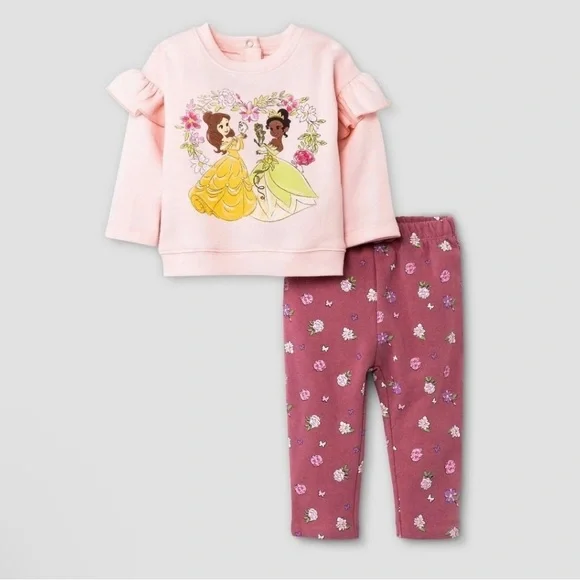 Belle & Tiana Baby Girl outfit 6-9 months