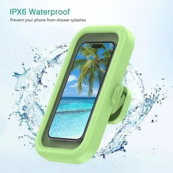 Brand New Green Waterproof Bathroom Phone Wall Mount Holder