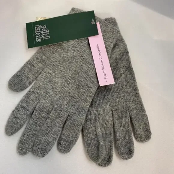 Wild Fable touch screen compatible tech gloves gray silver