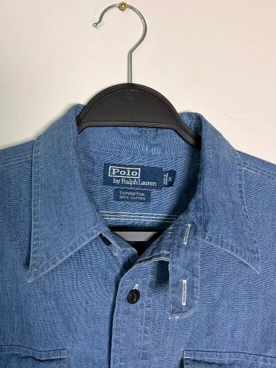 Polo Ralph Lauren Men's Vintage 1990's Donington Chambray Blue Button Down