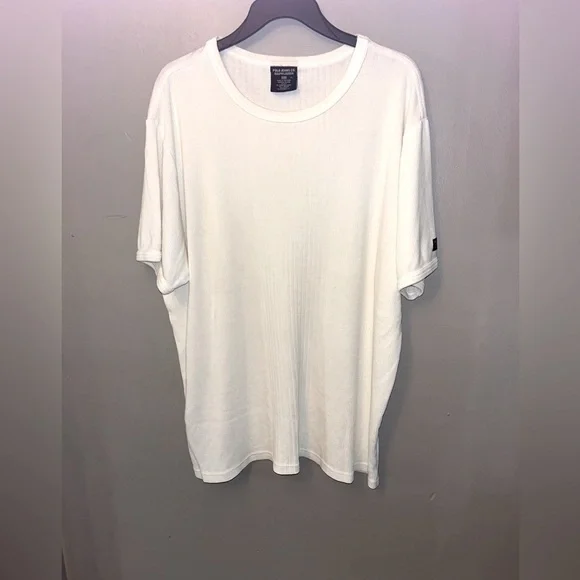 Vintage Polo Ralph Lauren shirt - cream ribbed short sleeve fitted tee
