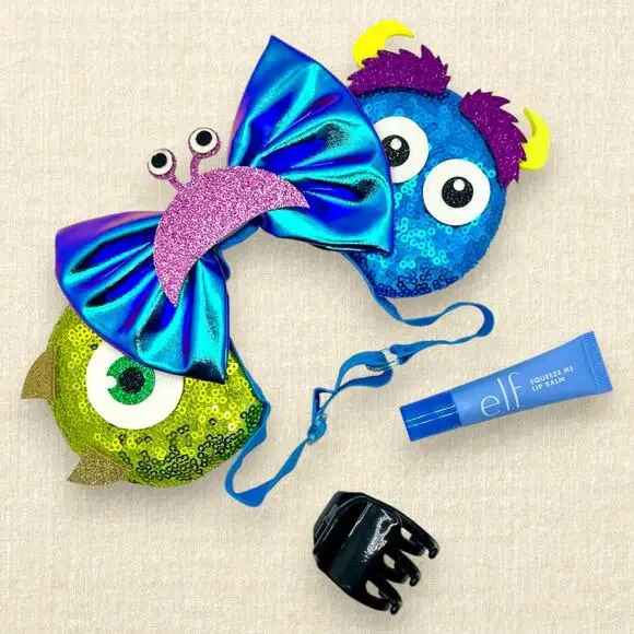 Elastic Mike & Sulley Monsters Inc Minnie Ears | Disney-Inspired Mouse Ears