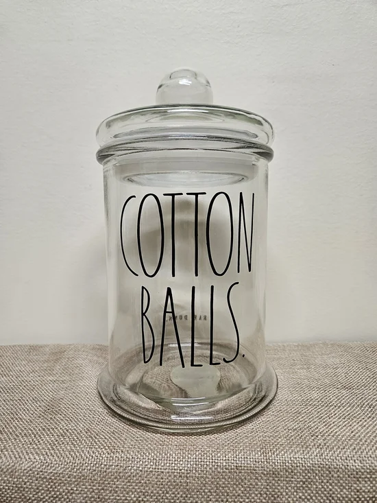 Rae Dunn 2022 Large Clear Glass Apothecary Jar