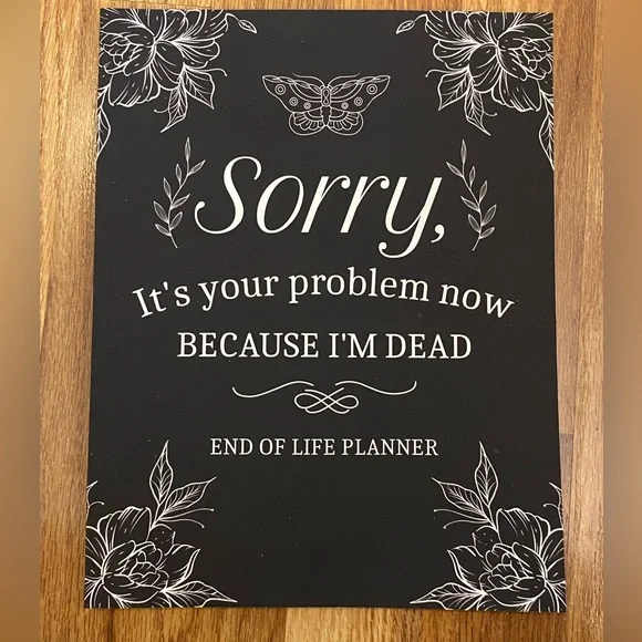Black and White End of Life Planner