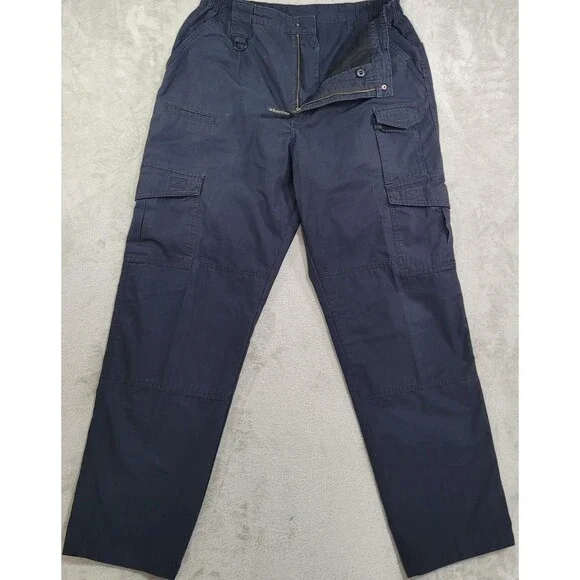 PROPPER Cargo Tactical Pants Mens 38x34 Blue Elastic Waist Pockets Workwear