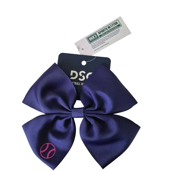 DSG Softball Hair Bow Blue Homerun Womens Girl Polyester New Dick's Sports Youth
