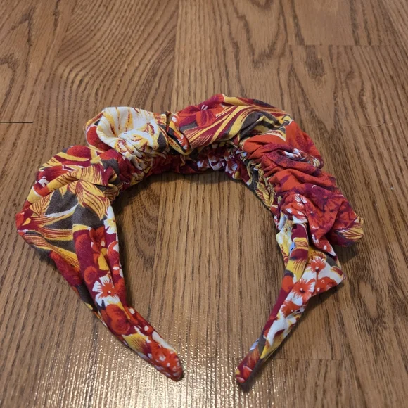 Fly By Night Crown Floral Headband Scrunchie Hair Accessory Artisan Boho Classic
