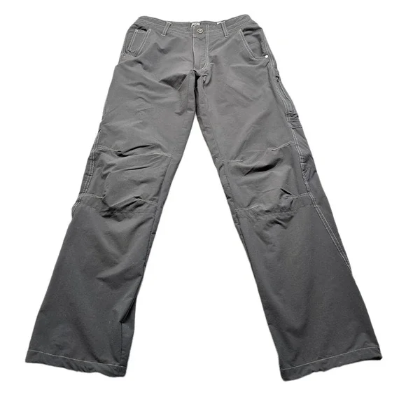 Kuhl Hiking Pants Mens 30x32 Gray Stretch Articulated Knee Utility Straight Leg