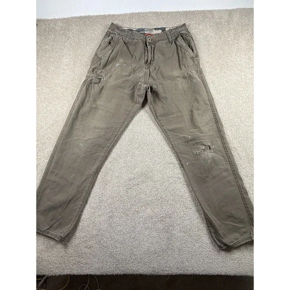 Vintage Weatherproof Relaxed Fit Work Pants‎ Mens 32x34 Gray Outdoor Distressed