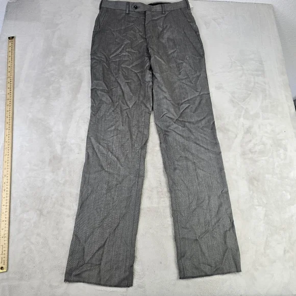 Jos A Bank Executive Collection Flat Front Pants Gray Sz 30 Unhemmed NWT
