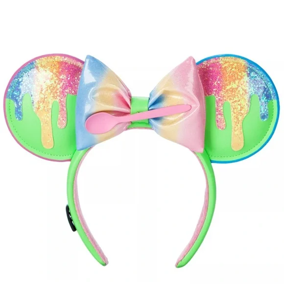 Disney Minnie Ears Headband Disney Eats Shaved Ice Green & Multi Color Headband