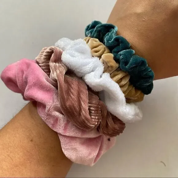 Set of 5 Velvet Scrunchies