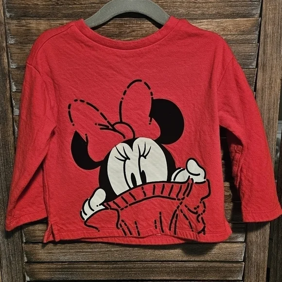 EUC Gap Disney Minnie Mouse 2T Long-sleeved Top