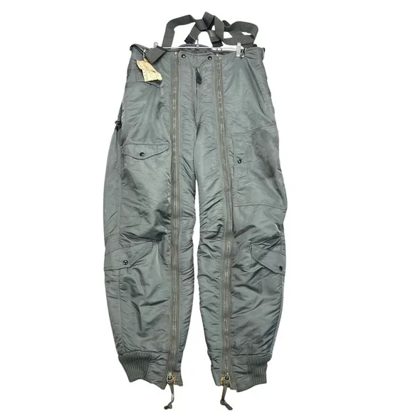 Vintage USAF Type A-11D Flying Trousers Sage Green Flight Pants 38 w/ Suspenders