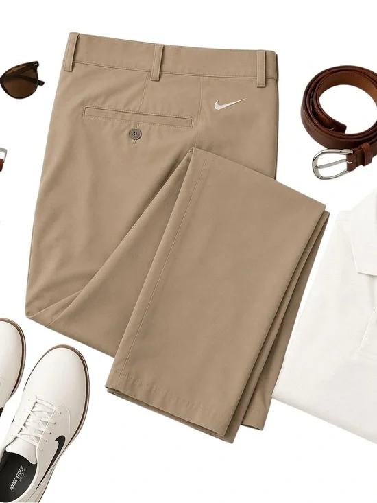 Nike Golf Dri-FIT Performance Khaki Stretch Pants Moisture Wicking Mens 40x33