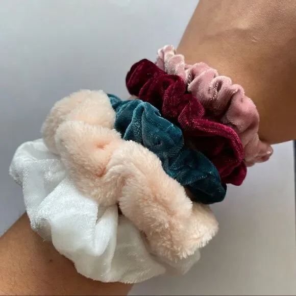 Set of 5 Velvet Scrunchies