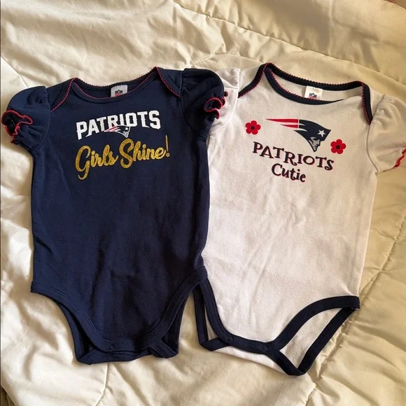 New England Patriots Baby Onesies Set Lot 18 Months