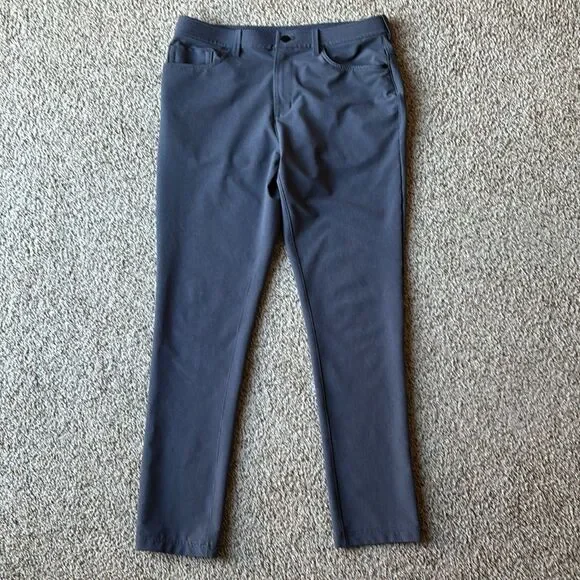 Public Rec Men’s Gray Workday 2.0 Tech Pants 5 Pocket 33