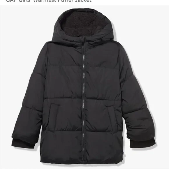 Gap Kids Black Puffer Jacket,sise S(6-7)