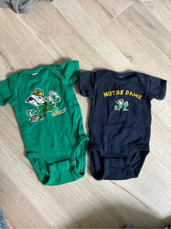 Notre Dame Newborn Baby Onesie - Bundle of 2