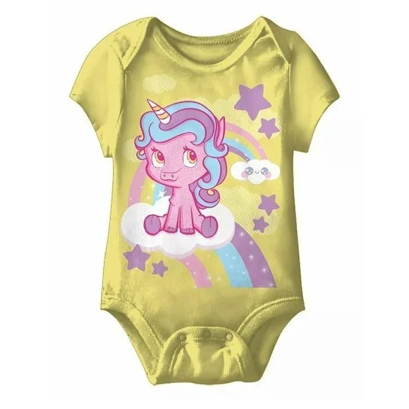 NEW Mad Engine MLP My Little Pony Sky Magic Unicorn Yellow Bodysuit 12 months