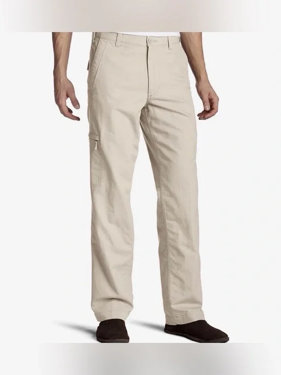 Dockers Comfort Cargo Pants Khaki Classic Fit Stretch Cotton Canvas Size 44x32