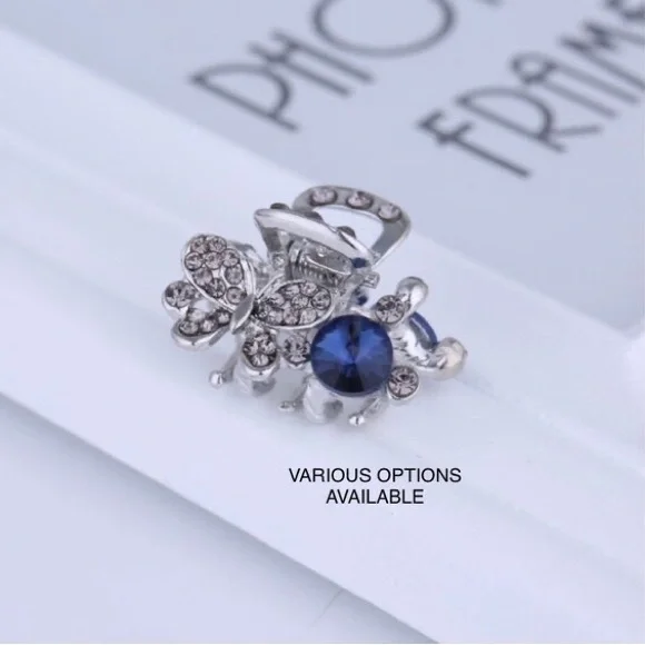 Crystal Hairpins For Women Rose Flower Hair Bows With Clips