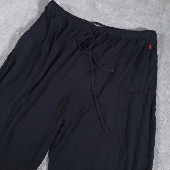 Polo Ralph Lauren Pajama Pants Mens XL Black Cotton Drawstring Loungewear Sleep