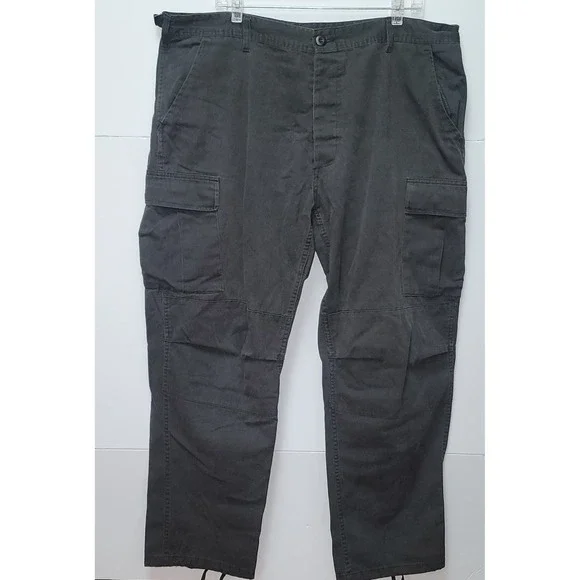 Rothco Battle Men Vintage XL Paratrooper‎ Black Military Cargo Pant Y2K Gorpcore