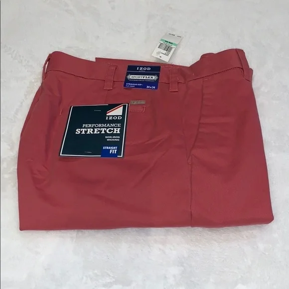 BNWT Mens Straight Fit Sport Flex Pants by IZOD