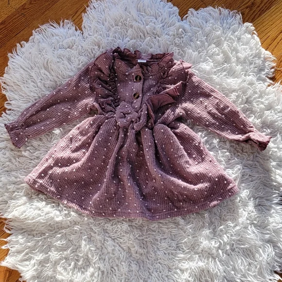 SHEIN Purple Ruffled Kids One Piece