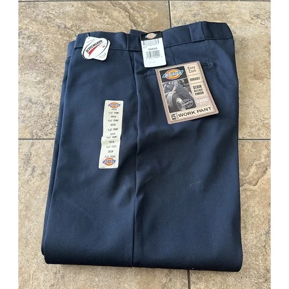Dickies 874 Original Fit Pants Mens 38x30 Navy Work Pants