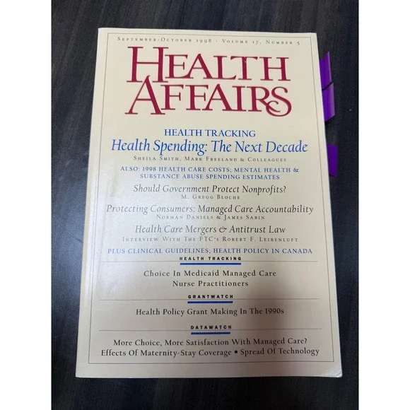 Health Affairs Journal September October 1998 Volume 17 Number 5 Health Tracking