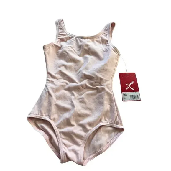 NWT Capezio Leotard Pink with Ballet Legline Girls Small