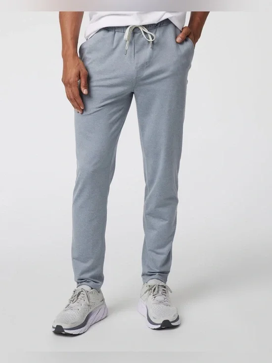 Vuori Men's Ponto Performance Pant Steel Blue Gray Knit Lounge Jogger Size M