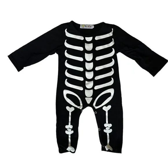 Toddler Skeleton Romper, Sz:95/2T