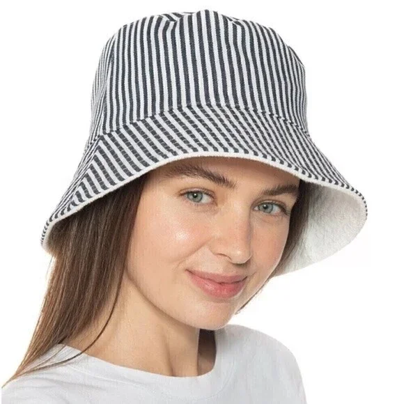 JENNI Reversible Terry Cloth Hat, for summer, vacation, beach