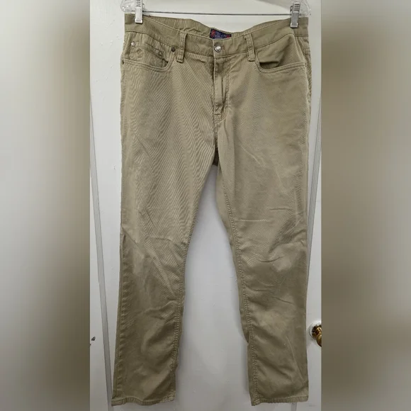 English Laundry Men’s Lightweight Corduroy Pants 34x32 Khaki Tan Slim Straight