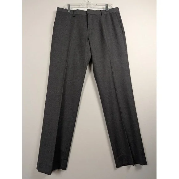 BANANA REPUBLIC Modern Slim Fit Dress Pants Mens 34x32 (Fits 35x31) Gray Wool