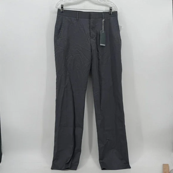 Bonobos Weekday Warriors Grey Straight Leg Non-Iron Dress Pants 30x32 NEW