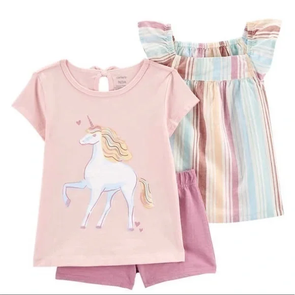NWT! Carters three piece mix and match outfits