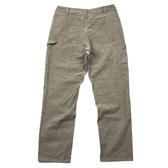 Abercrombie & Fitch Carpenter Pants Men 34x34 (34x31) Brown Relaxed Fit Workwear
